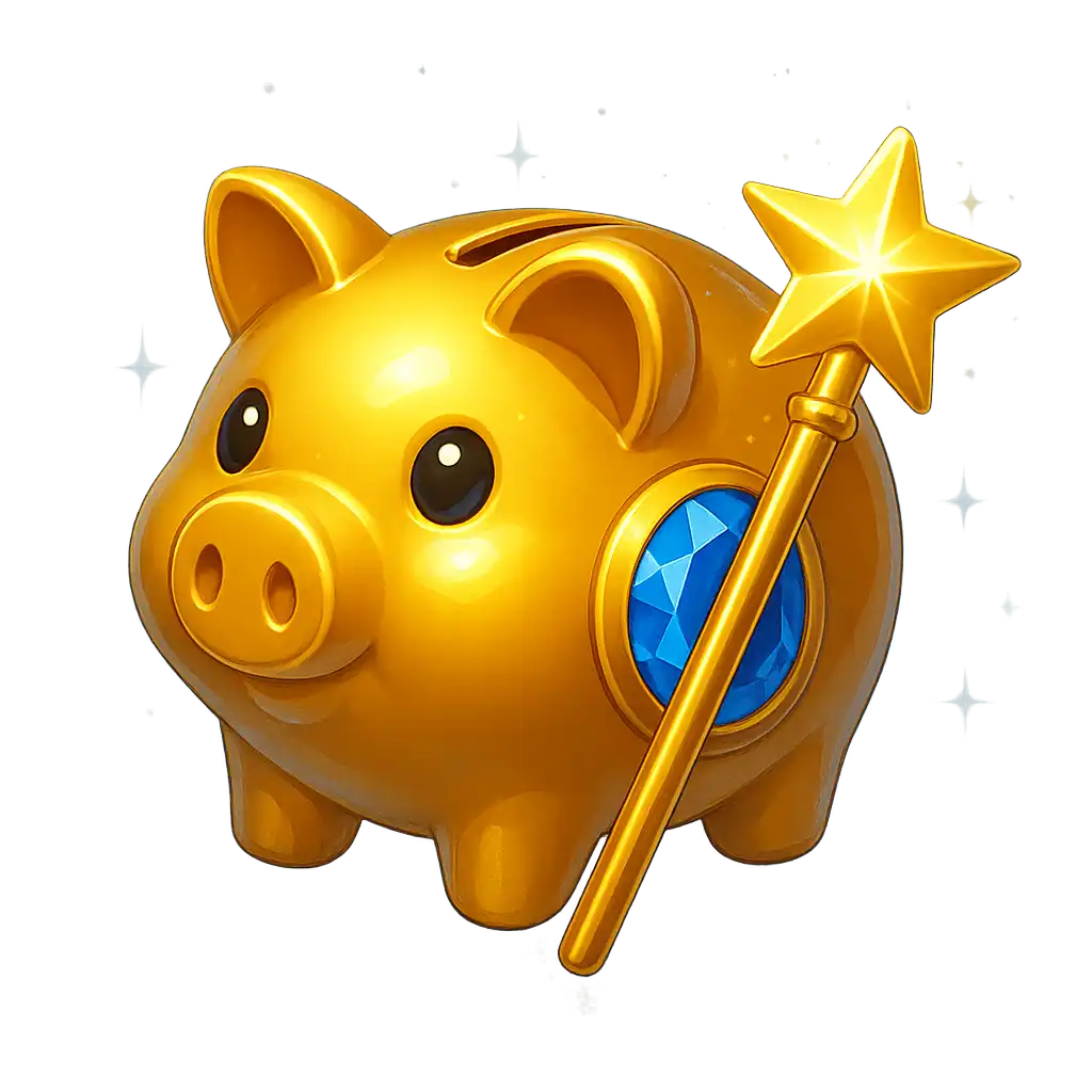 Piggy Prizes Wand of Riches slot game artwork